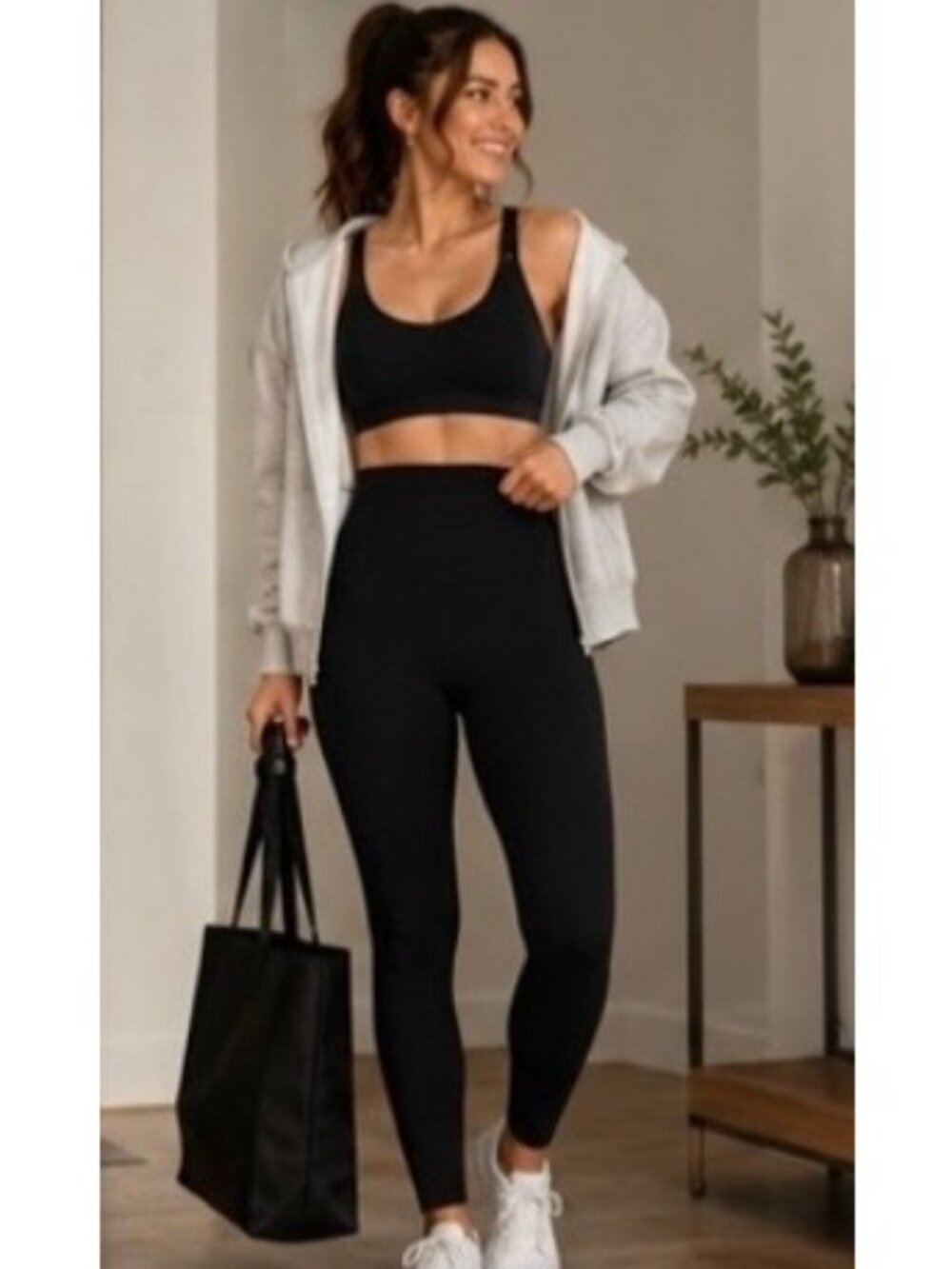 SHAPERMINT Essentials Solid Black High-Waisted Women's Shaping Leggings NWT XL